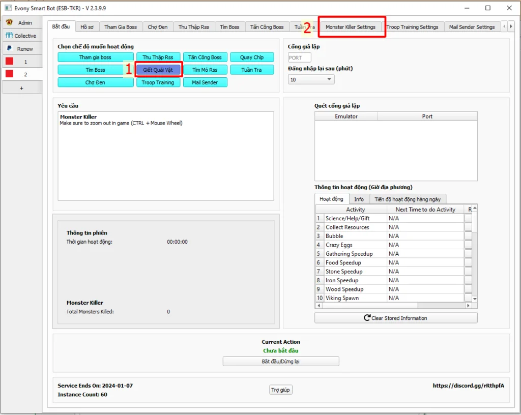 Hướng Dẫn Chế Độ Monster Killer (Diệt Quái)